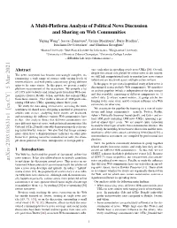 A Multi-Platform Analysis of Political News Discussion and Sharing on Web Communities