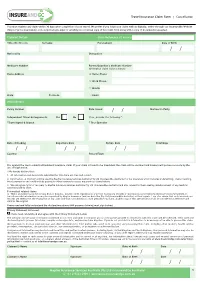 Cancellation Claim Form