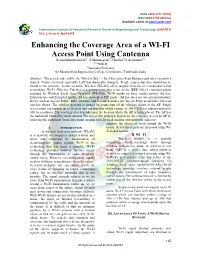 Enhancing the Coverage Area of a WI-FI Access Point Using Cantenna