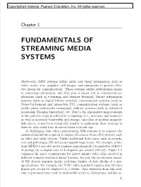Fundamentals of Streaming Media Systems