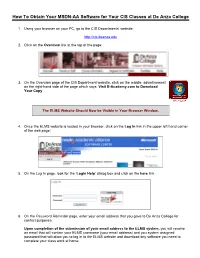 How to Obtain Your MSDN-AA Software for Your CIS Classes at De Anza College