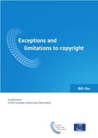 IRIS Plus 2017-1: Exceptions and Limitations to Copyright