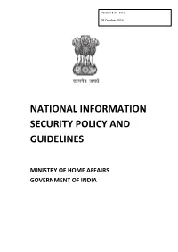 National Information Security Policy and Guidelines V5.0
