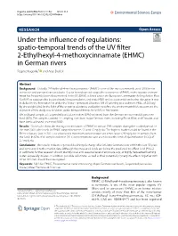 Spatio-Temporal Trends of the UV Filter 2-Ethylhexyl-4-Methoxycinnamate