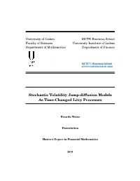 Stochastic Volatility Jump-Diffusion Models As Time-Changed Lévy Processes