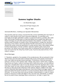 Summo Iugiter Studio Catholic.Net