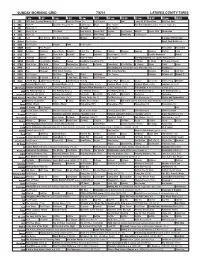 Sunday Morning Grid 7/6/14 Latimes.Com/Tv Times
