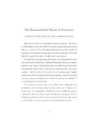 The Transcendentist Theory of Persistence