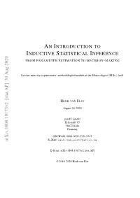 Arxiv:1808.10173V2 [Stat.AP] 30 Aug 2020