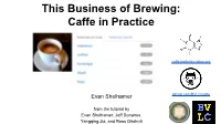 Caffe in Practice