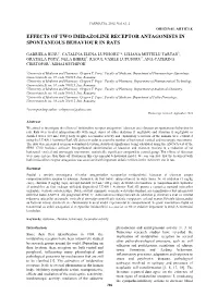 Effects of Two Imidazoline Receptor Antagonists in Spontaneous Behaviour in Rats