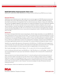 NASCAR Safety Improvements Save Lives