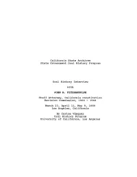 Oral History Interview with John A. Fitzrandolph