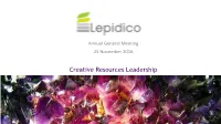 Presentation Materials