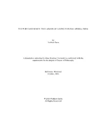 THE PERFUMED SEMEN: the LABOUR of LOVING in RURAL ORISSA, INDIA by Vaibhav Saria a Dissertation Submitted to Johns Hopkins Unive