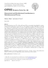 Dimensional and Distributional Contributions to Multidimensional Poverty