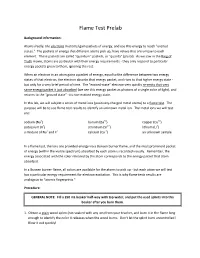 Flame Test Prelab