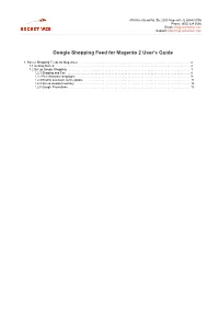 Google Shopping Feed for Magento 2 User's Guide