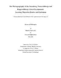 Great Escarpment): Assessing Migration Routes and Endemism