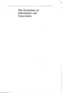Information and Uncertainty