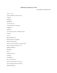 MNE Heads Included in the GGR Last Updated: 18 December 2020