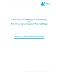 The 8-Step Communication Planning Model