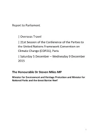 21St Session of the Conference of the Parties To