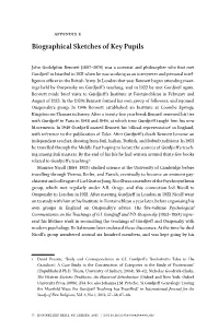 Biographical Sketches of Key Pupils