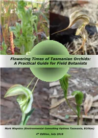 Flowering Times of Tasmanian Orchids: a Practical Guide for Field Botanists