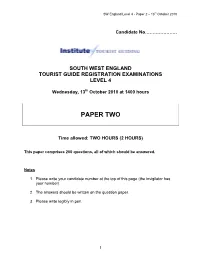 Paper 2 – 13Th October 2010