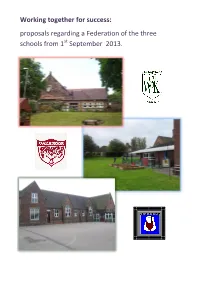 Proposals Regarding a Federation of the Three Schools from 1St September 2013