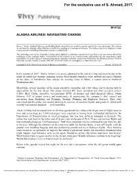 Alaska Airlines: Navigating Change