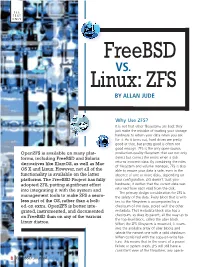 Freebsd VS. Linux: ZFS by ALLAN JUDE