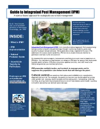 Guide to Integrated Pest Management (IPM) a Science-Based Approach for Ecologically Sound Land Management