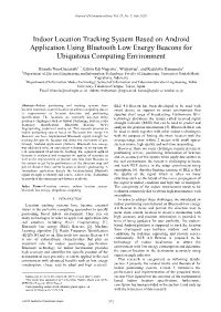 Indoor Location Tracking System Based on Android Application Using Bluetooth Low Energy Beacons for Ubiquitous Computing Environment