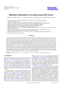 Millimeter Observations of the Disk Around GW Orionis M