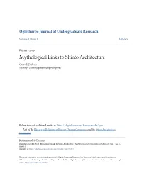 Mythological Links to Shinto Architecture Grace B