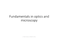 Seminar Series About Optics and Microscopy