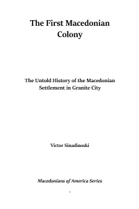 The First Macedonian Colony