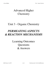 Advanced Higher Chemistry Unit 3
