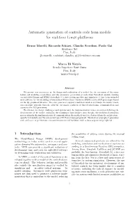 Automatic Generation of Controls Code from Models for Real-Time Linux Platforms