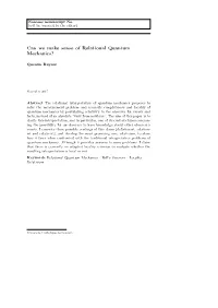 Can We Make Sense of Relational Quantum Mechanics?