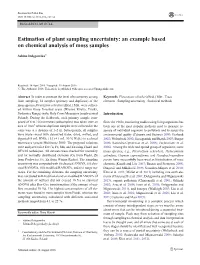 Estimation of Plant Sampling Uncertainty: an Example Based on Chemical Analysis of Moss Samples