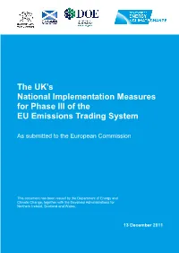 For Phase III of the EU Emissions Trading System