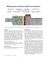 M´Elange: Space Folding for Multi-Focus Interaction