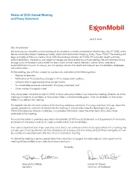 Notice of 2020 Annual Meeting and Proxy Statement