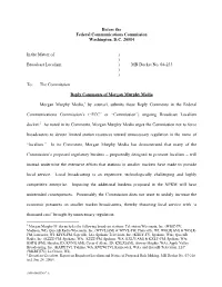 Reply Comments Re: Localism Proceeding (00010665.DOC;1)