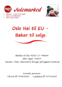 2020-11-21 Kl 16.51 Oslo Nei Til EU
