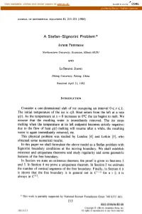 A Stefan-Signorini Problem *