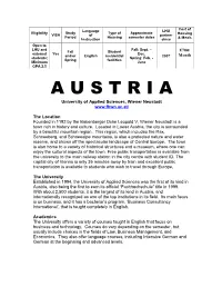 A U S T R I a University of Applied Sciences, Wiener Neustadt